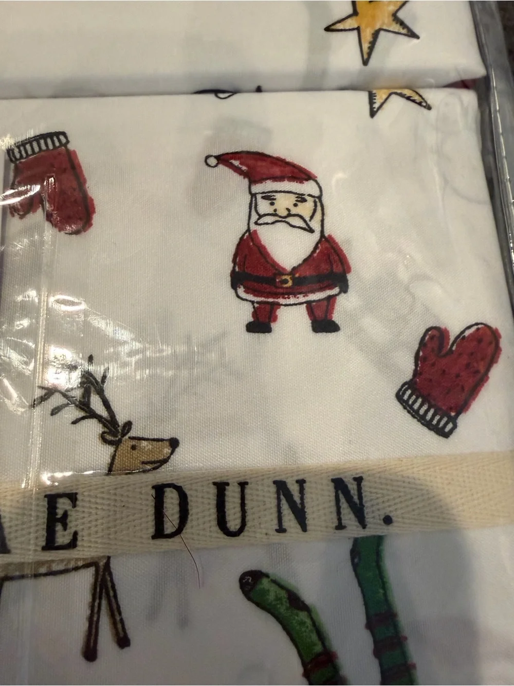 Rae Dunn Merry Everything Queen Sheet Set Christmas Santa Reindeer NWT